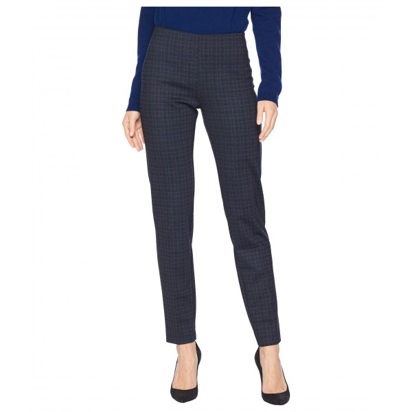 Elliott Lauren Modern Tartan Plaid Hidden Elastic Pull-On Ponte Pants