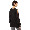 1.STATE Cold Shoulder V-Neck Sweater w/ Twist Sleeves