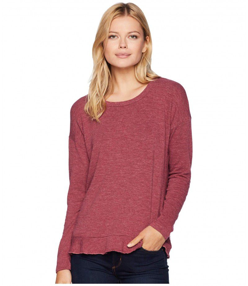 Mod O Doc Slubbed Sweater Knit Drop Shloulder Crossover Back Pullover